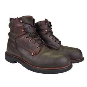 RED WING 4215 Mens 10D Brown Steel Toe Waterproof EH Resistant Hi-top Boots USA